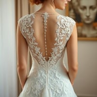 brid wedding dress back