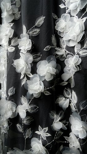3d flower embroidery lace fabric