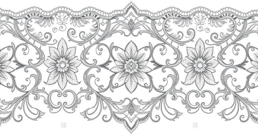 embroidered lace sketch