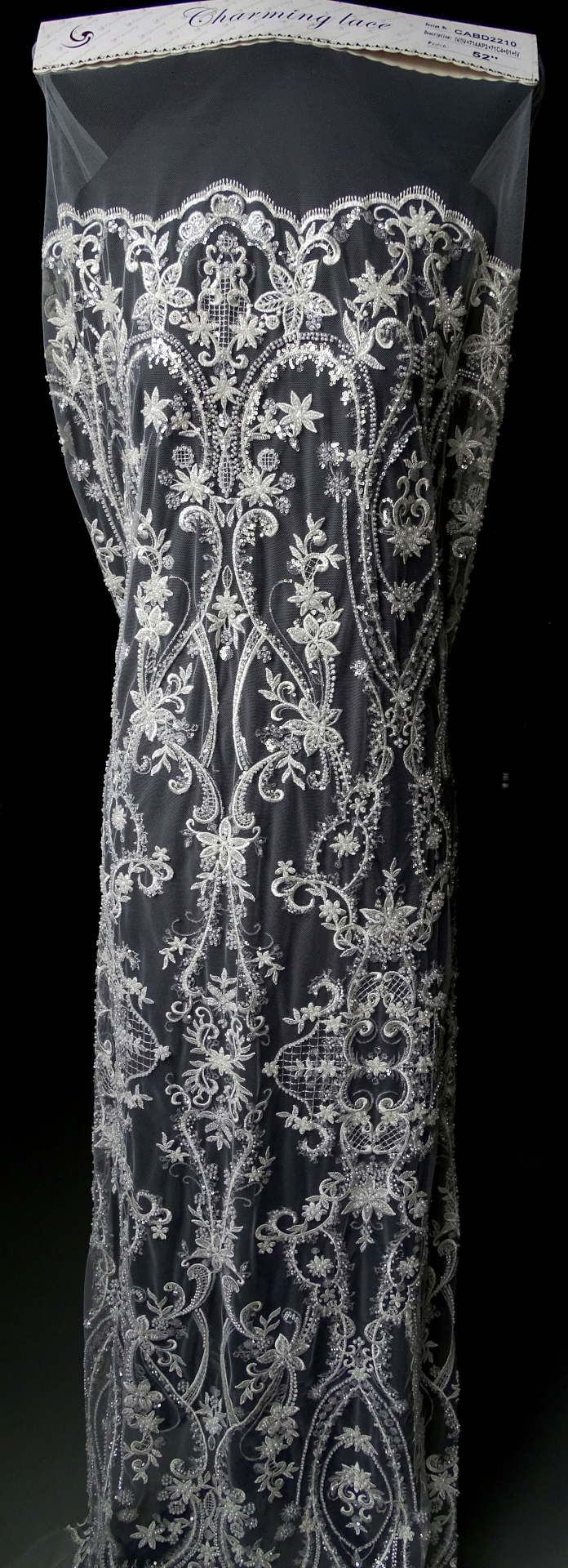Beautiful embroidery lace fabric