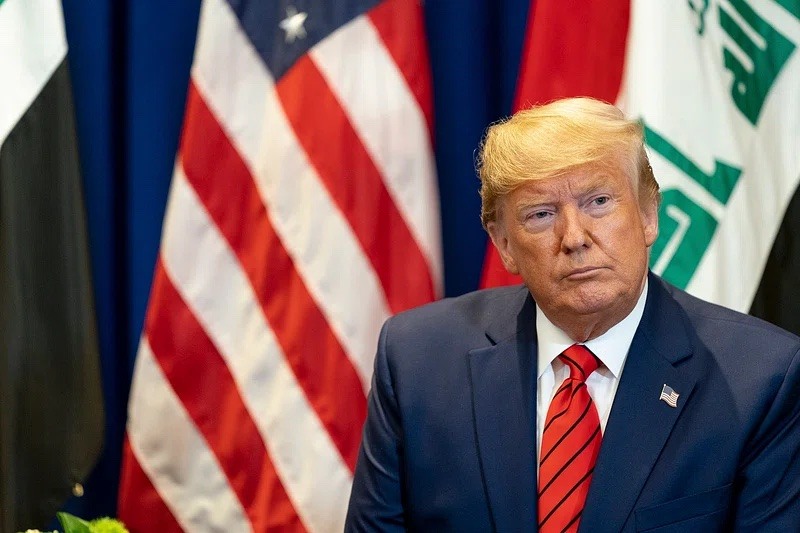 President Donald J. Trump participates in a bilateral meeting with Iraqi President